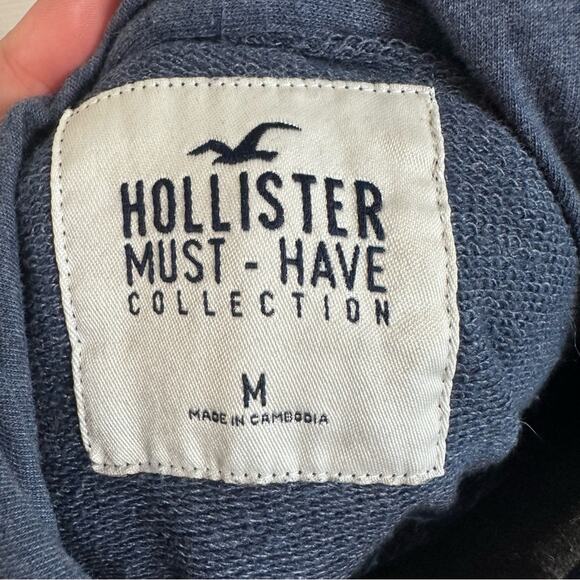 Hollister Hoodie Must Have Collection Blue White Ombré Classic US M Pullover - Picture 3 of 6